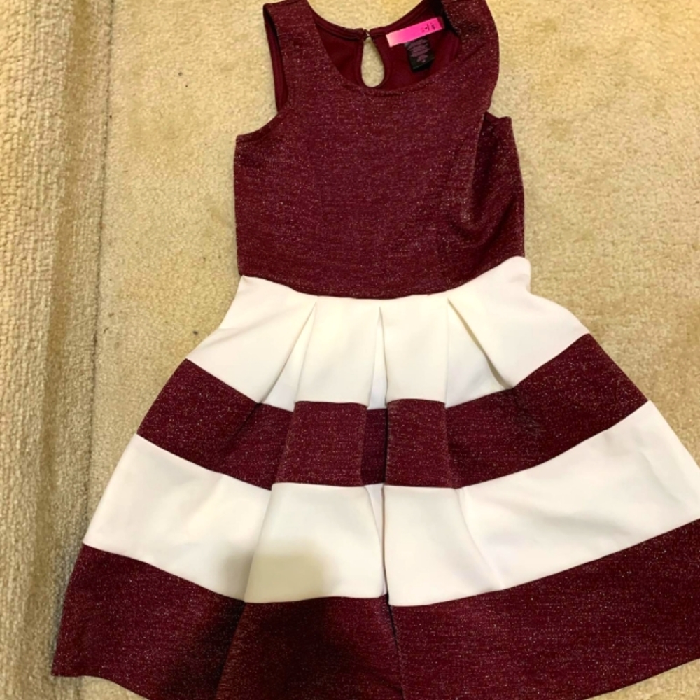 Stripe Pattern Evening Dress